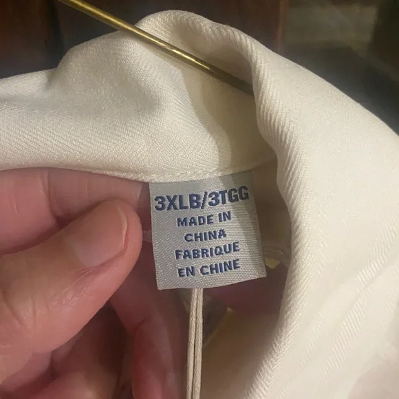 Tommy Bahama Men's Ivory Button Down Shirt - Picture 4 of 6